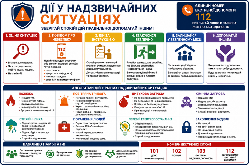 Дії у надзвичайних ситуаціях